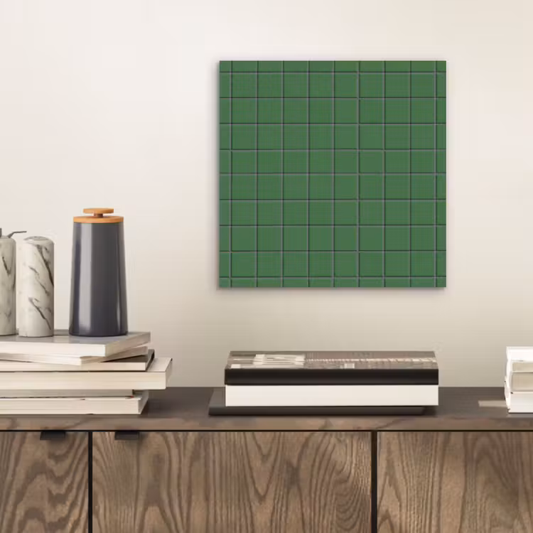 Aluminium schilderij - Patroon - Tegels - Groen — 2