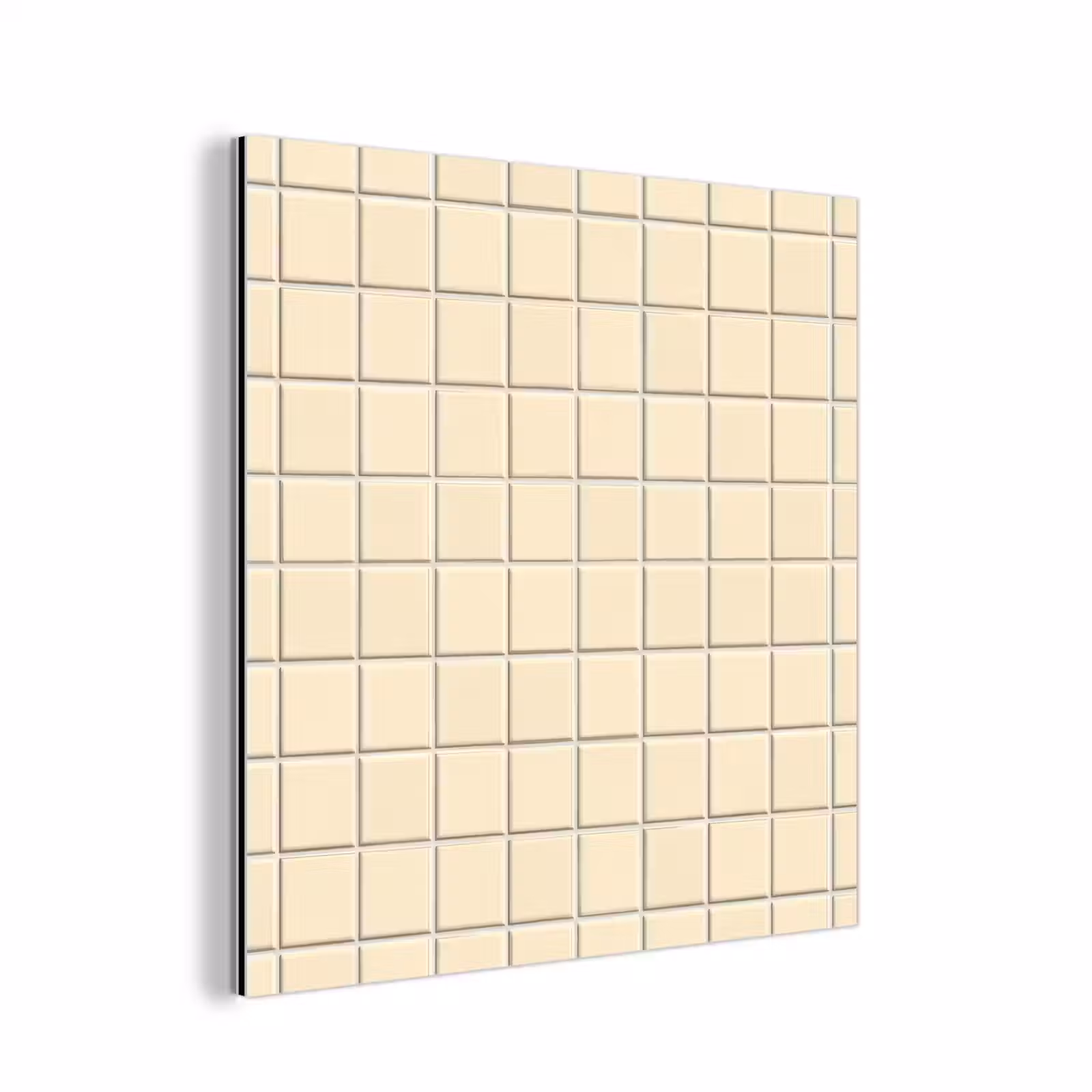 Aluminium schilderij - Patroon - Tegels - Gebroken - Wit — 1