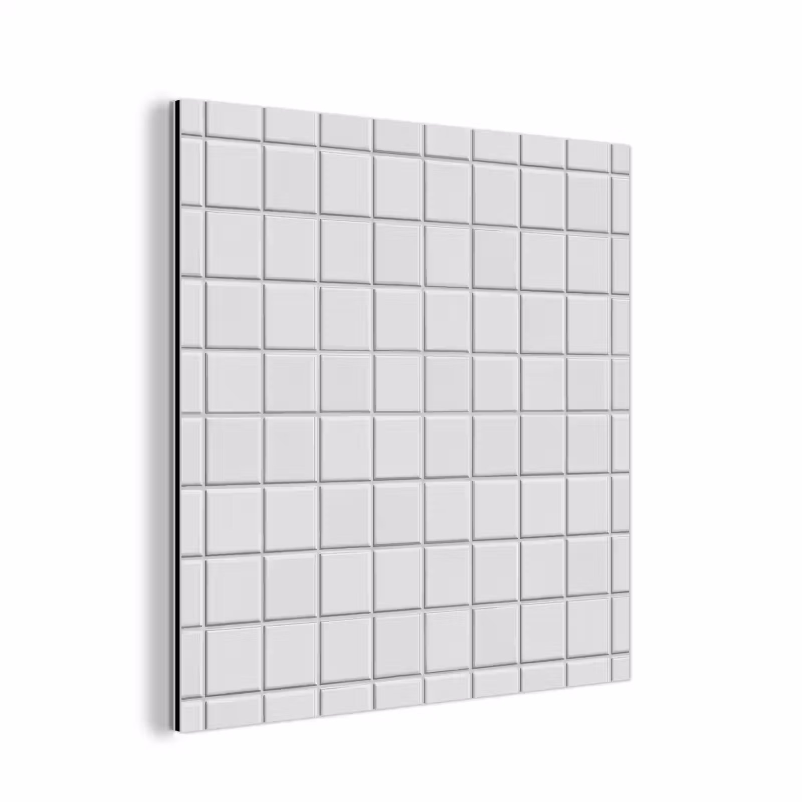 Aluminium schilderij - Patroon - Tegels - Grijs - Wit — 1