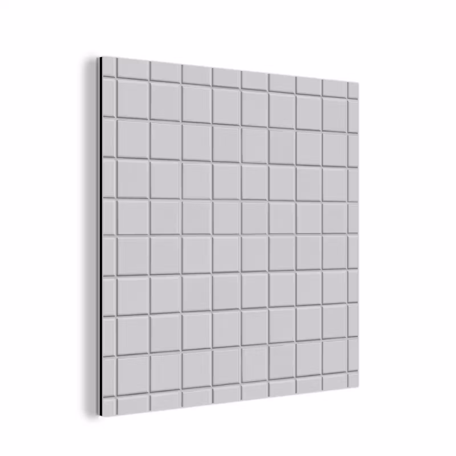 Aluminium schilderij - Patroon - Tegels - Licht - Grijs — 1