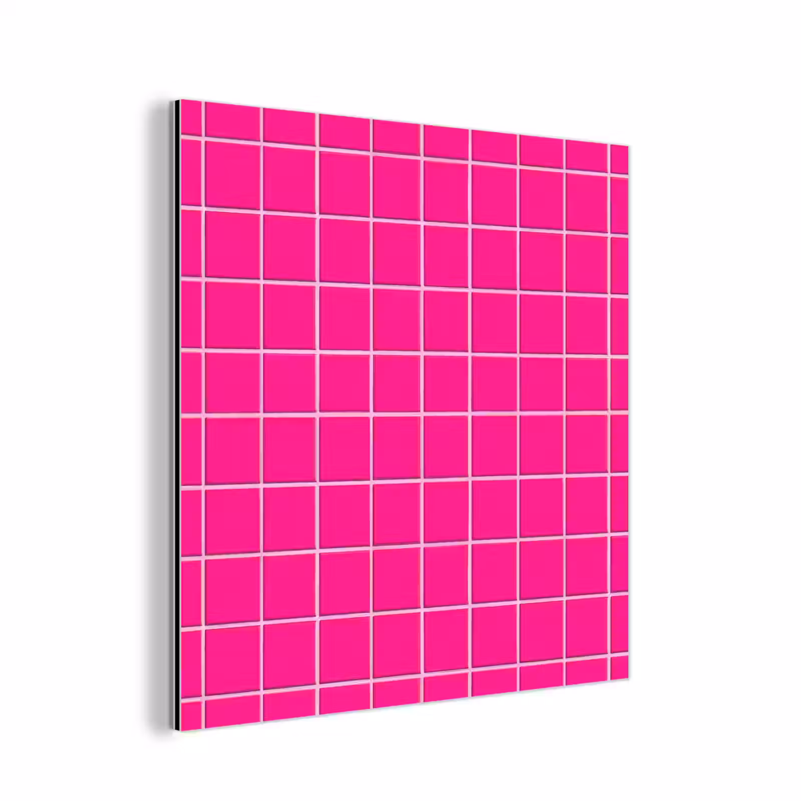 Aluminium schilderij - Tegels - Vierkant - Fuchsia — 1