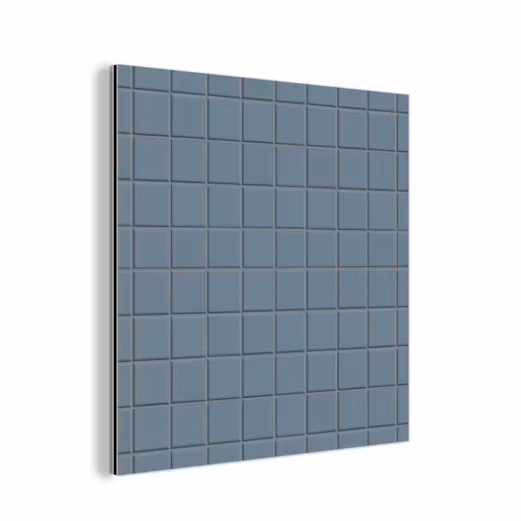Aluminium schilderij - Patroon - Tegel - Blauwgrijs — 1