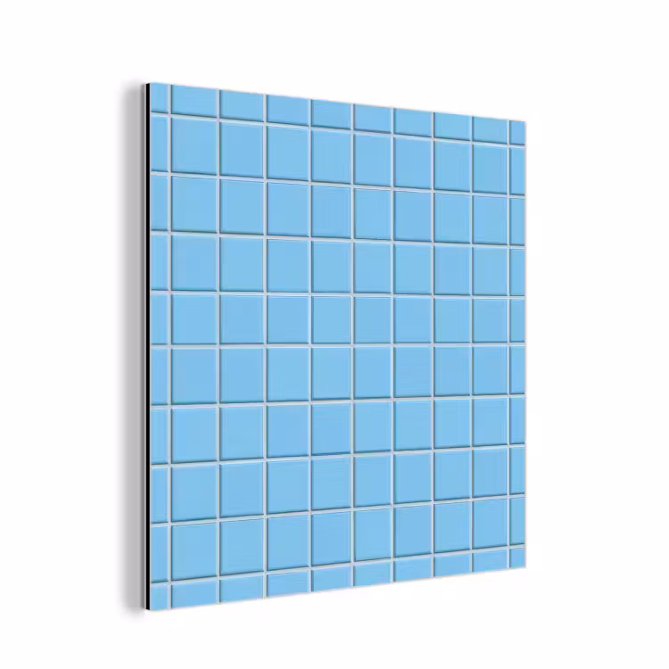 Aluminium schilderij - Patroon - Tegel - Pastel - Blauw — 1