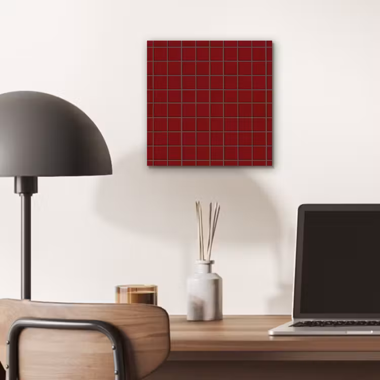 Aluminium schilderij - Patroon - Tegels - Burgundy — 6