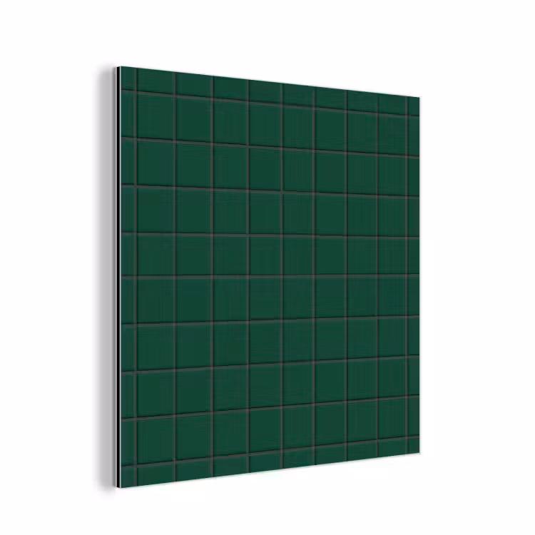 Aluminium schilderij - Patroon - Tegels - Dennen - Groen — 1