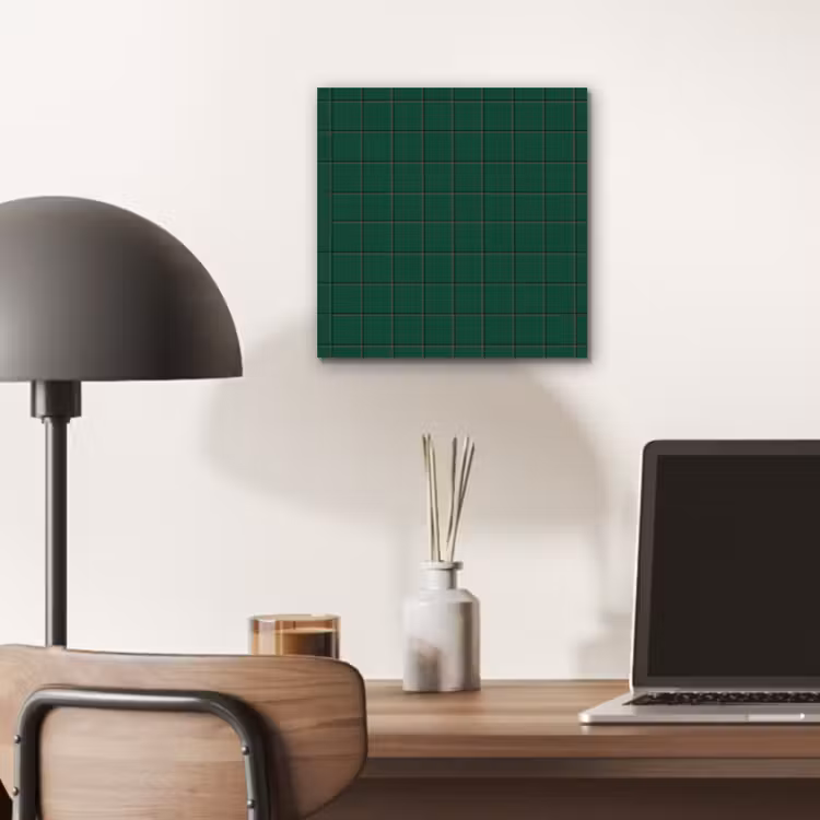Aluminium schilderij - Patroon - Tegels - Dennen - Groen — 6
