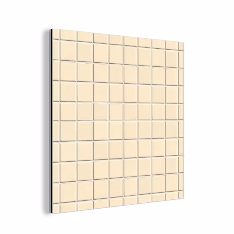Aluminium schilderij - Patroon - Tegels - Gebroken - Wit — 1