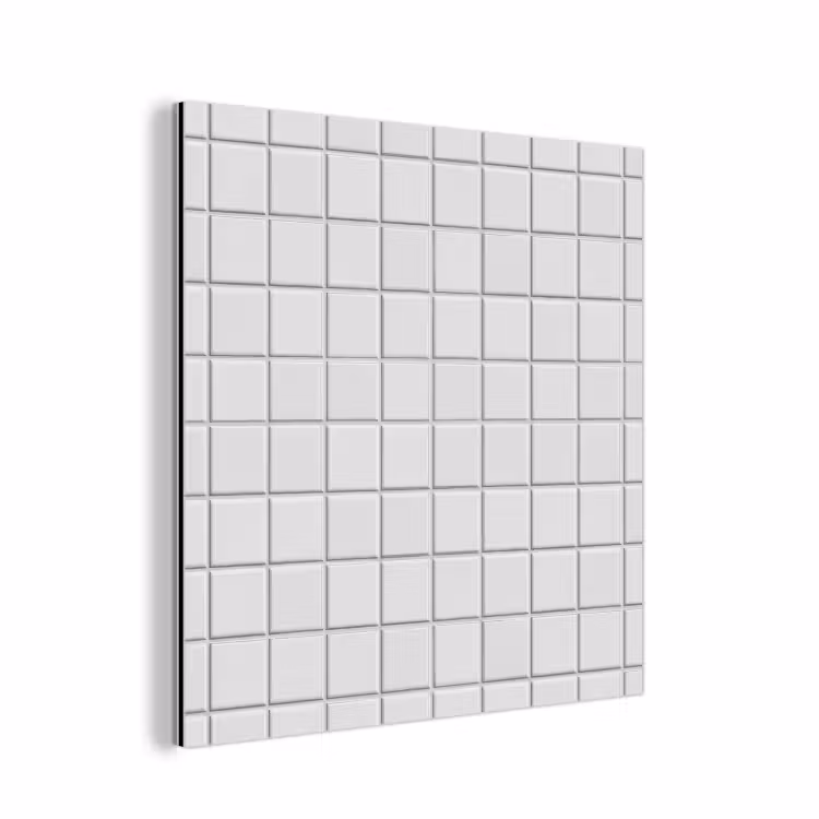 Aluminium schilderij - Patroon - Tegels - Grijs - Wit — 1
