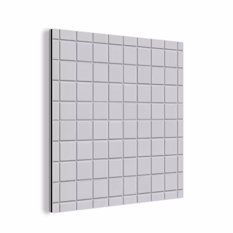 Aluminium schilderij - Patroon - Tegels - Licht - Grijs — 1