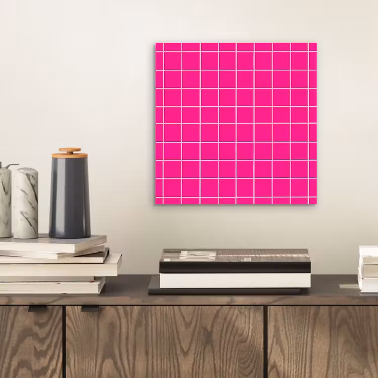 Aluminium schilderij - Tegels - Vierkant - Fuchsia — 2