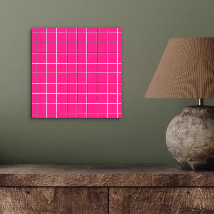 Aluminium schilderij - Tegels - Vierkant - Fuchsia — 3