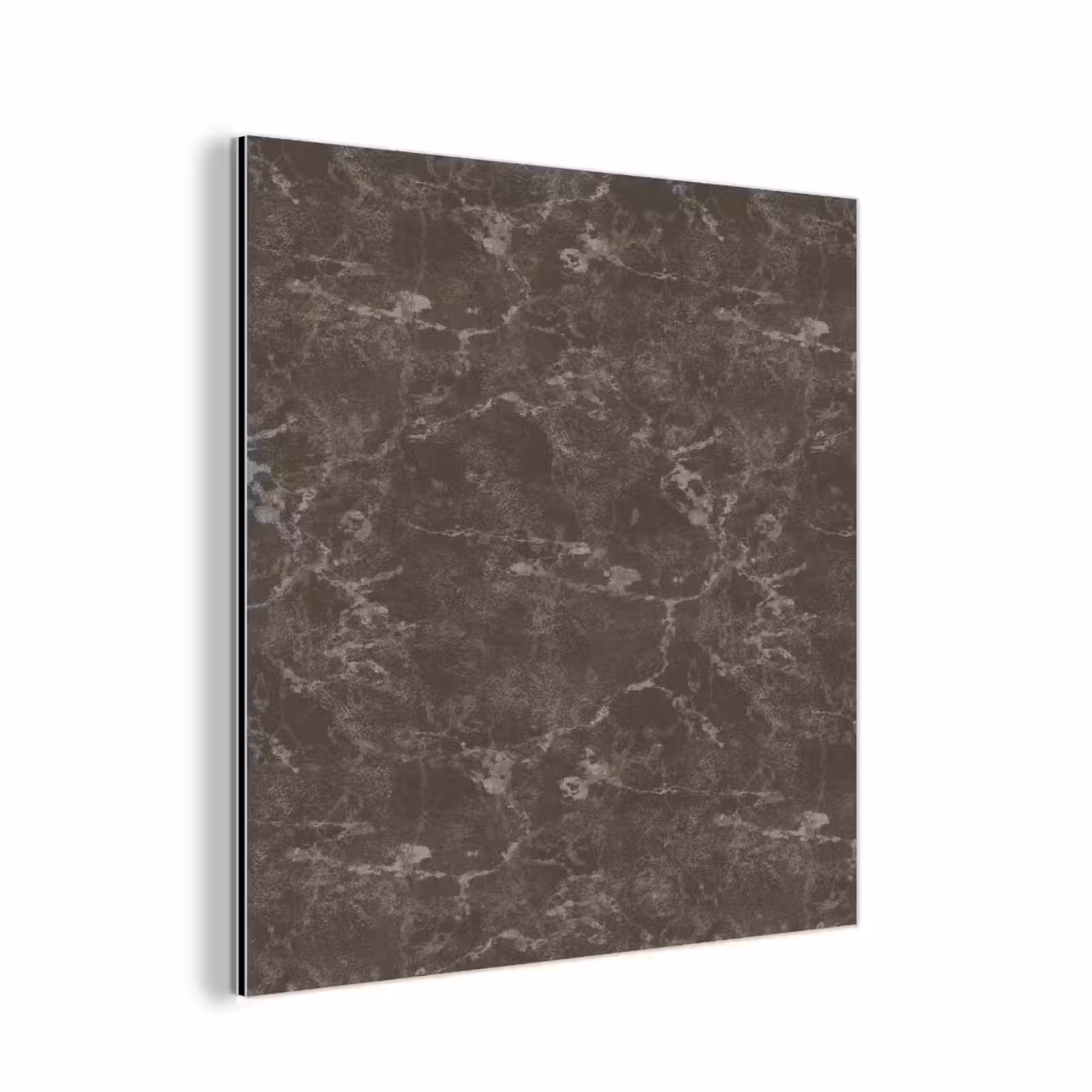 Aluminium schilderij - Marmer - Aders - Bruin — 1