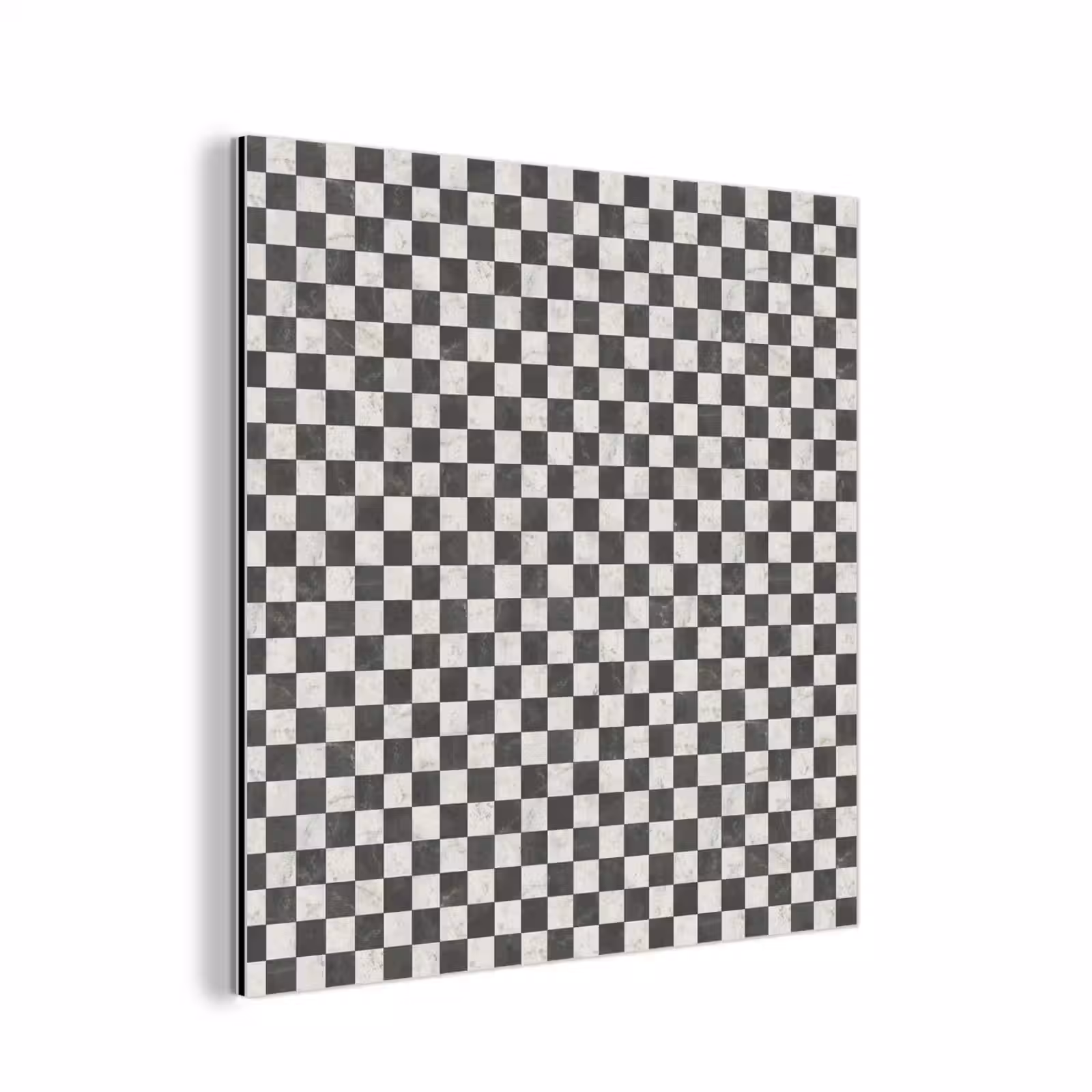 Aluminium schilderij - Marmer - Patroon - Grijs — 1