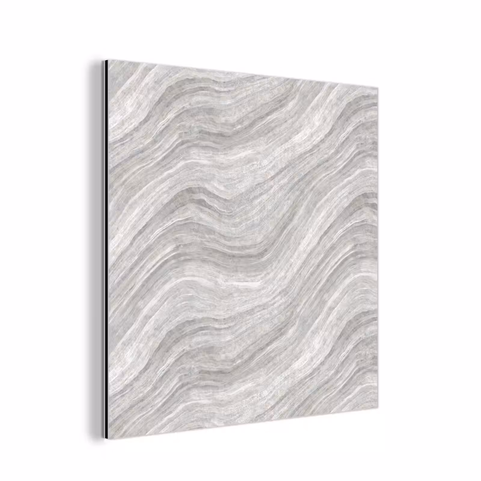 Aluminium schilderij - Patroon - Helder - Wit - Grijs — 1