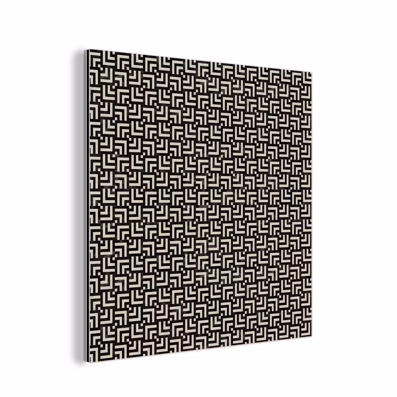 Aluminium schilderij - Patroon - Marmer - Zwart — 1