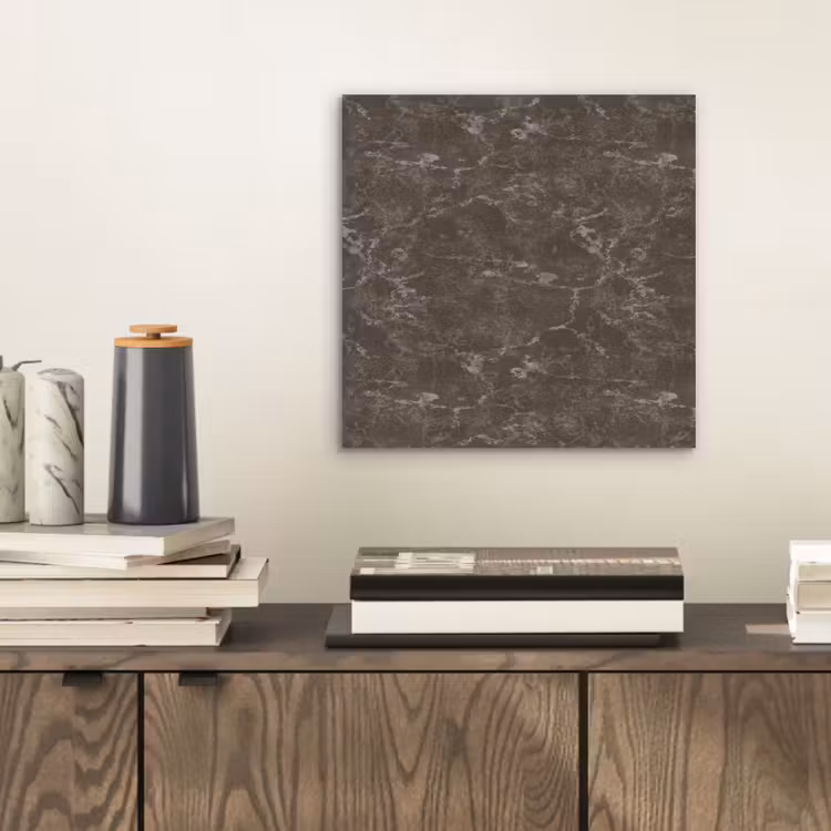 Aluminium schilderij - Marmer - Aders - Bruin — 2