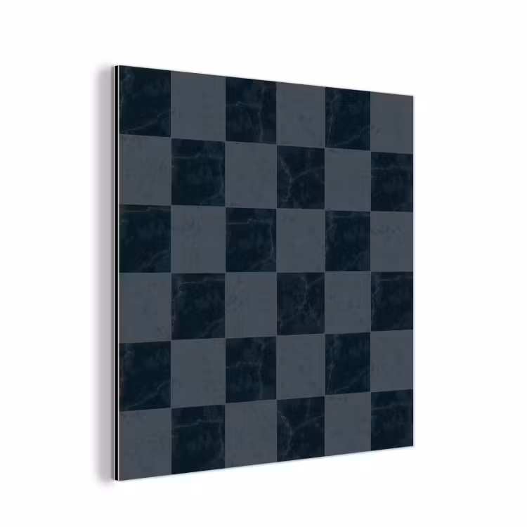 Aluminium schilderij - Marmer - Patroon - Antraciet — 1