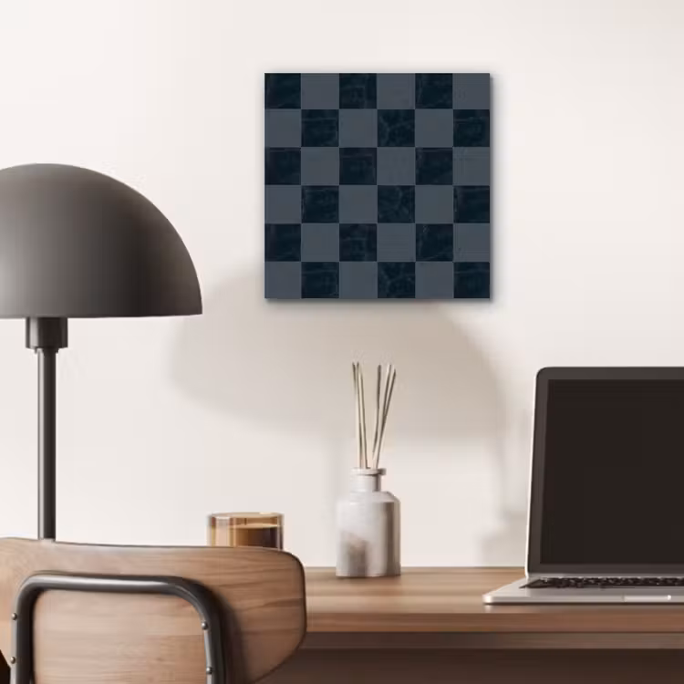Aluminium schilderij - Marmer - Patroon - Antraciet — 6