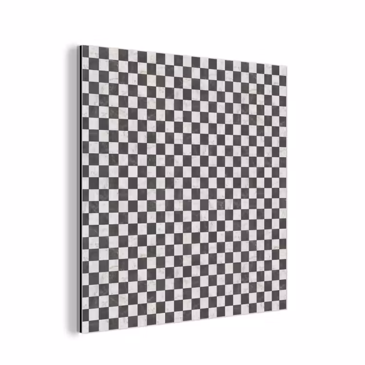 Aluminium schilderij - Marmer - Patroon - Grijs — 1