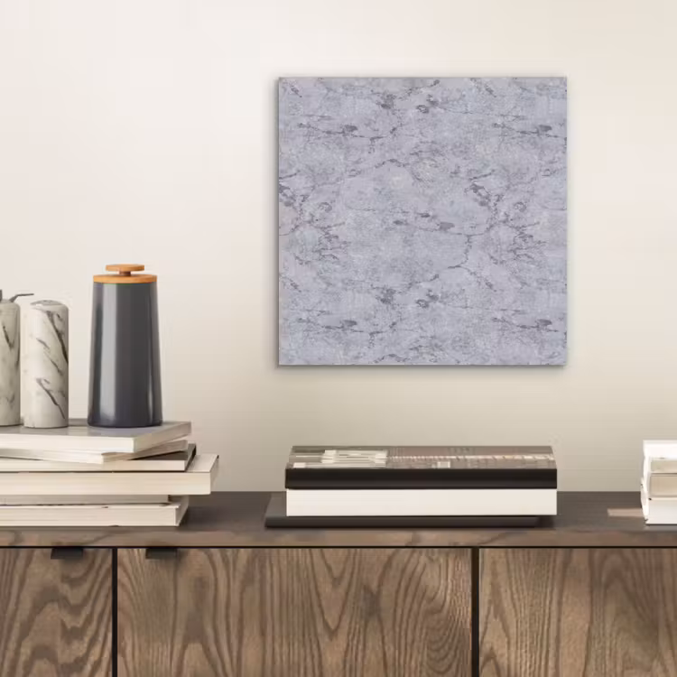 Aluminium schilderij - Marmerplaat - Patroon - Grijs — 2