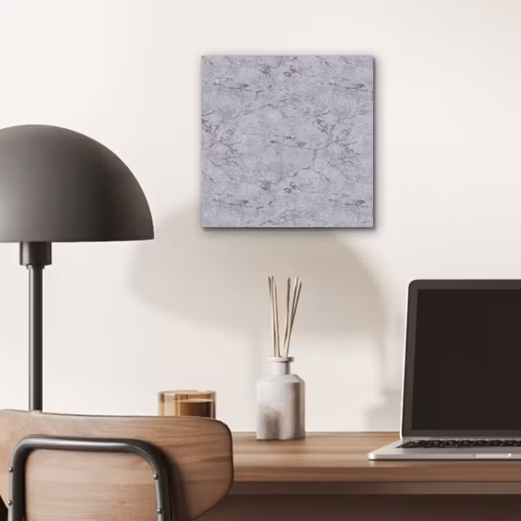 Aluminium schilderij - Marmerplaat - Patroon - Grijs — 6