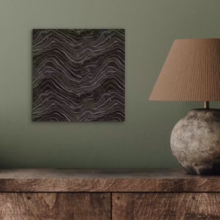 Aluminium schilderij - Patroon - Contrast - Antraciet — 3