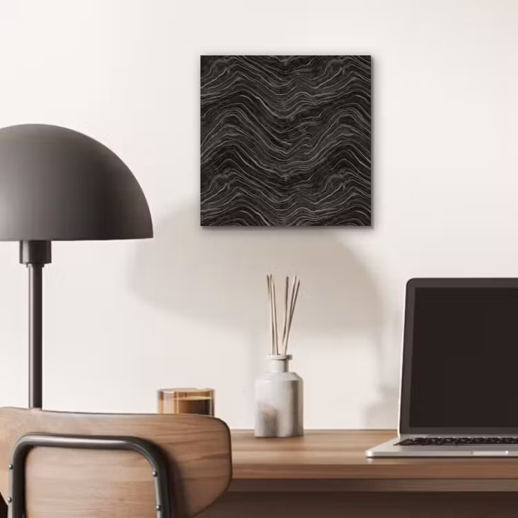 Aluminium schilderij - Patroon - Contrast - Antraciet — 6