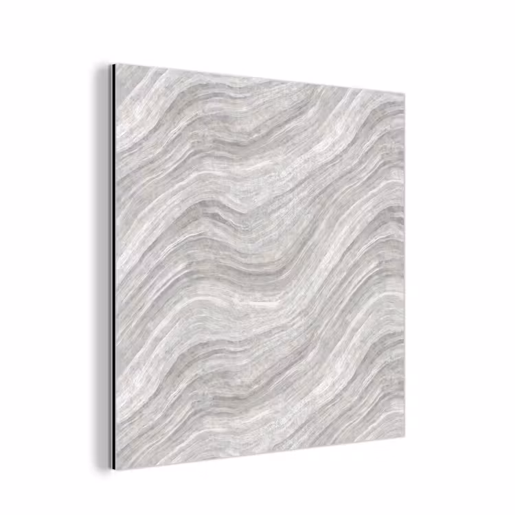 Aluminium schilderij - Patroon - Helder - Wit - Grijs — 1
