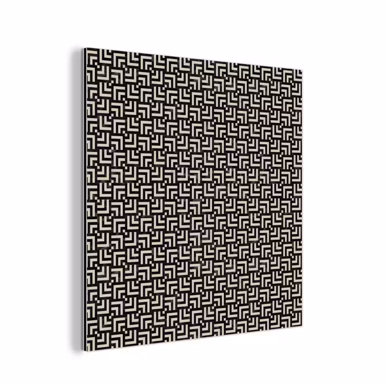 Aluminium schilderij - Patroon - Marmer - Zwart — 1