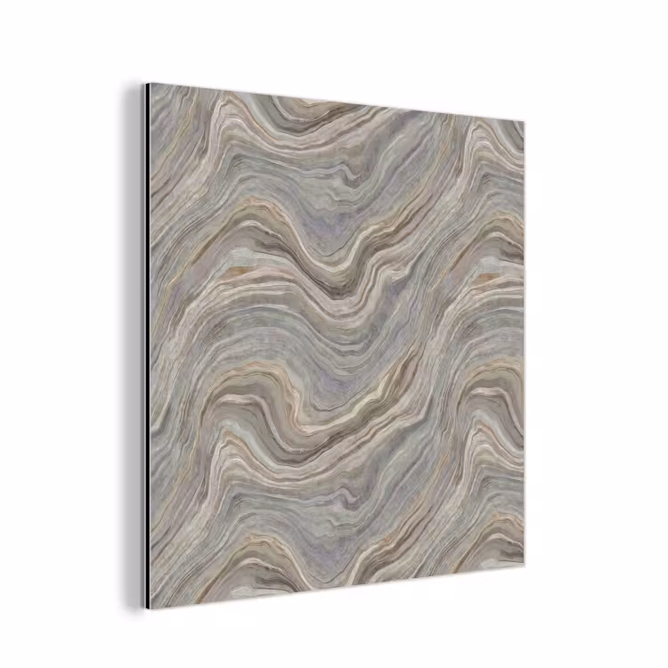 Aluminium schilderij - Patroon - Sereen - Paars - Groen — 1