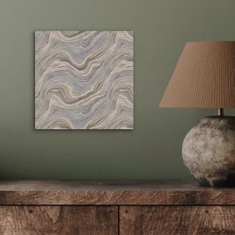 Aluminium schilderij - Patroon - Sereen - Paars - Groen — 3