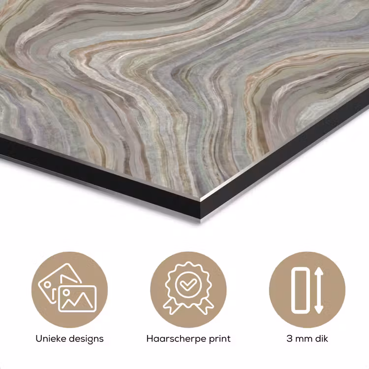 Aluminium schilderij - Patroon - Sereen - Paars - Groen — 7