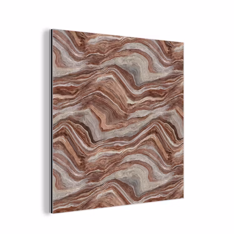 Aluminium schilderij - Patroon - Zandsteen - Travertijn — 1