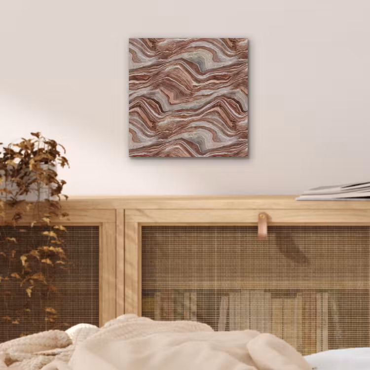 Aluminium schilderij - Patroon - Zandsteen - Travertijn — 4