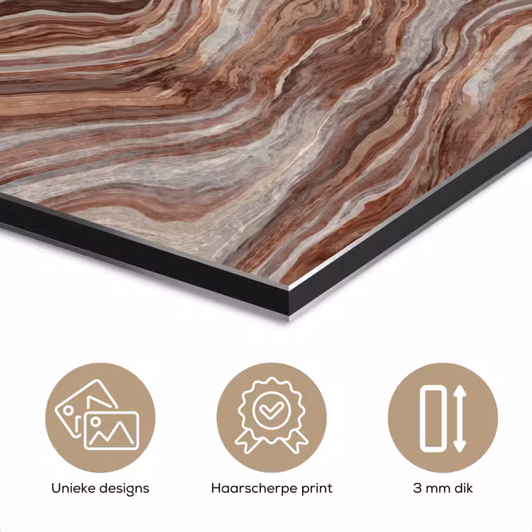 Aluminium schilderij - Patroon - Zandsteen - Travertijn — 7