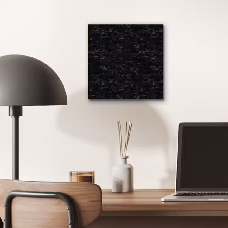 Aluminium schilderij - Tegels - Patroon - Marmer - Zwart — 6