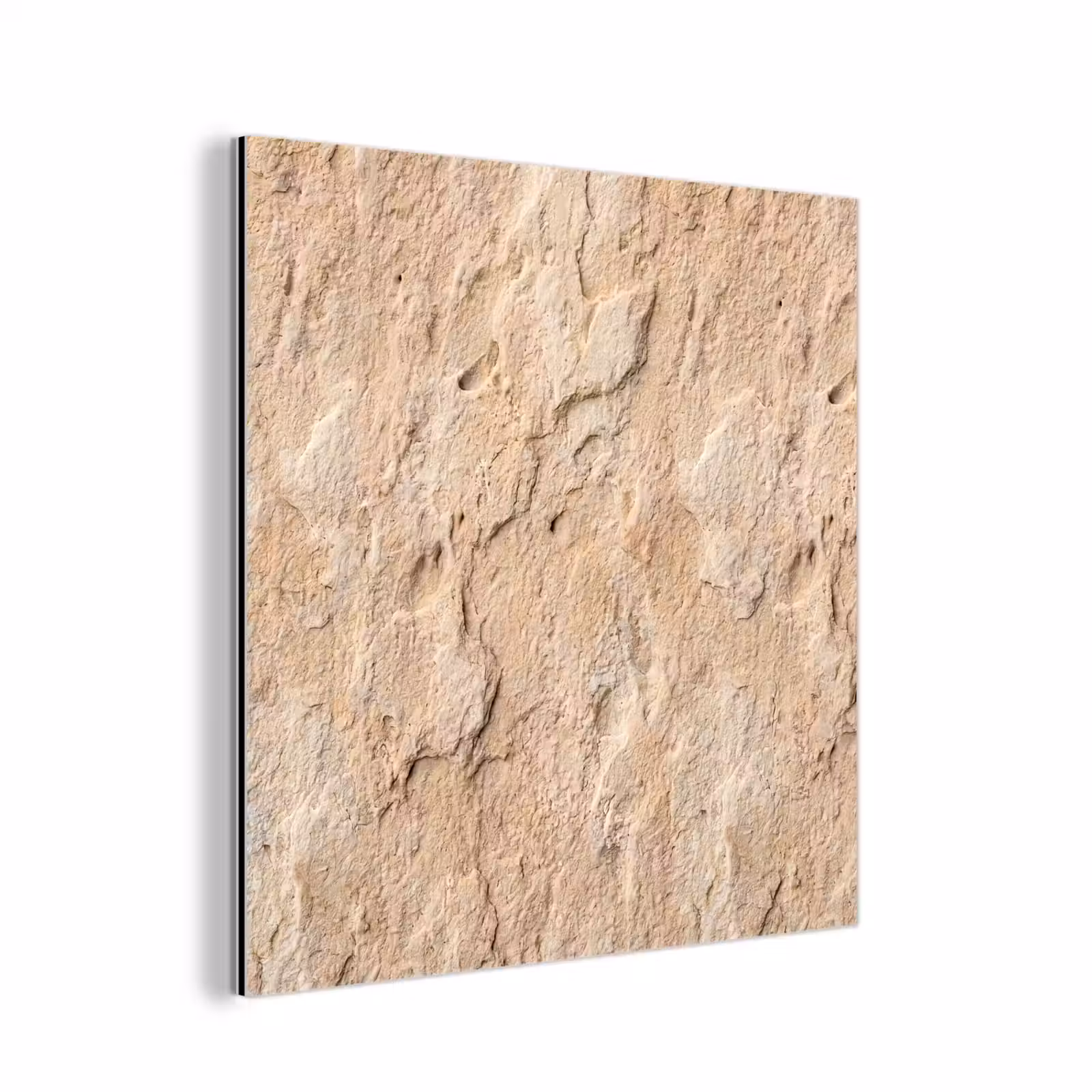 Aluminium schilderij - Textuur - Steen - Natuur - Beige — 1
