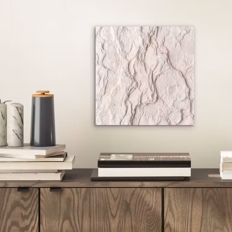 Aluminium schilderij - Rots - Structuur - Natuur - Beige - Abstract — 2