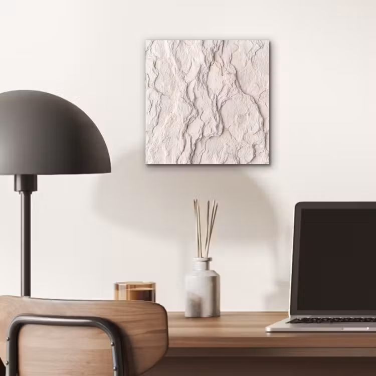 Aluminium schilderij - Rots - Structuur - Natuur - Beige - Abstract — 6