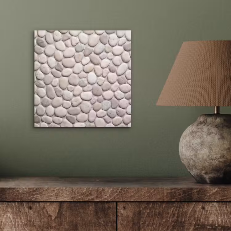 Aluminium schilderij - Steen - Kiezel - Natuur - Minimalistisch - Beige — 3