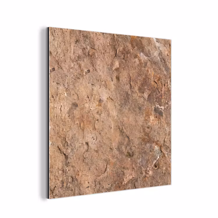 Aluminium schilderij - Steen - Natuur - Textuur - Abstract - Bruin — 1