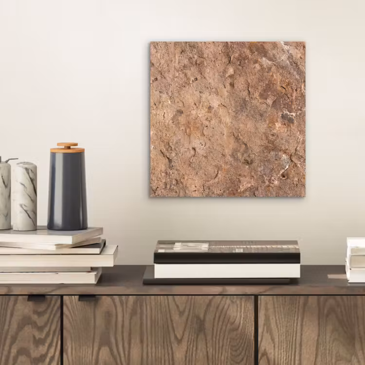 Aluminium schilderij - Steen - Natuur - Textuur - Abstract - Bruin — 2
