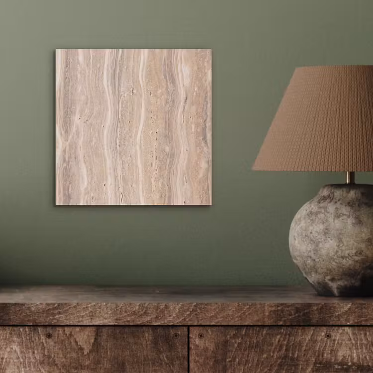 Aluminium schilderij - Steen - Patroon - Textuur - Natuurlijk - Beige — 3