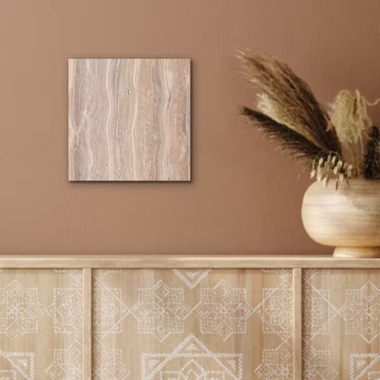Aluminium schilderij - Steen - Patroon - Textuur - Natuurlijk - Beige — 5