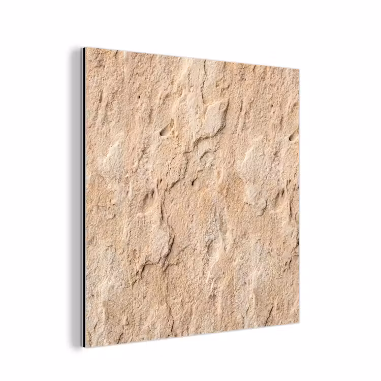 Aluminium schilderij - Textuur - Steen - Natuur - Beige — 1