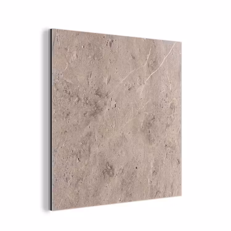 Aluminium schilderij - Textuur - Steen - Patroon - Rustiek - Beige — 1