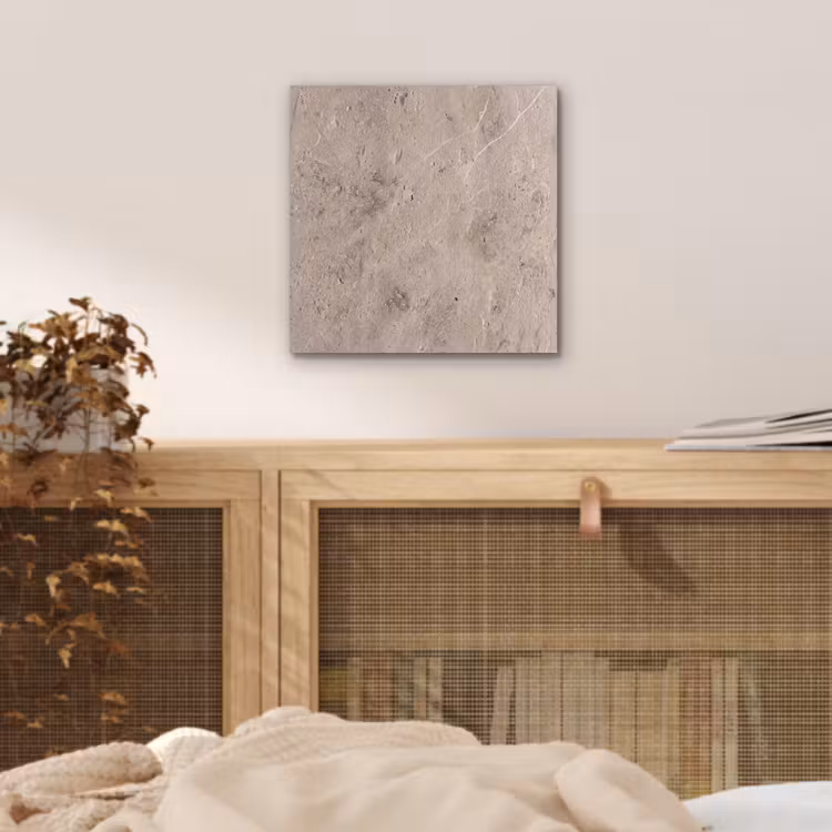Aluminium schilderij - Textuur - Steen - Patroon - Rustiek - Beige — 4