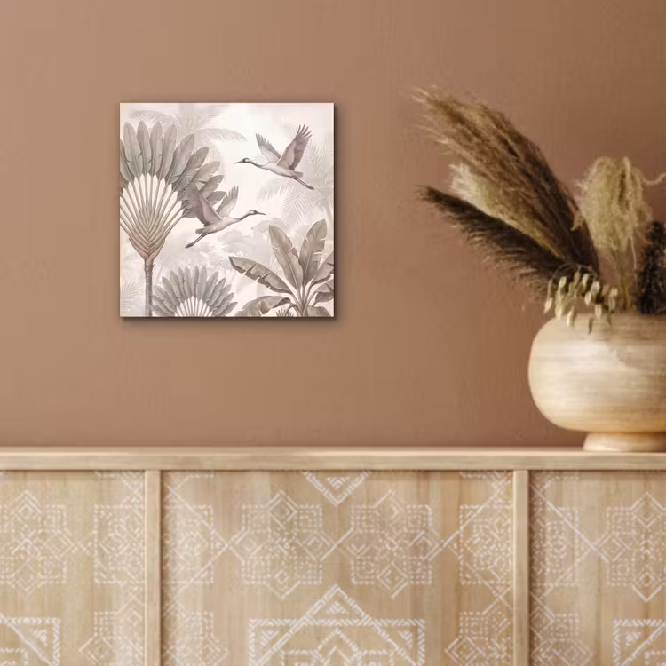 Aluminium schilderij - Vogel - Tropisch - Jungle - Natuur - Beige — 5