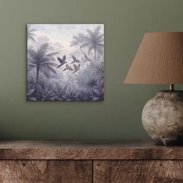 Aluminium schilderij - Vogel - Vliegend - Jungle - Vintage - Dieren — 3