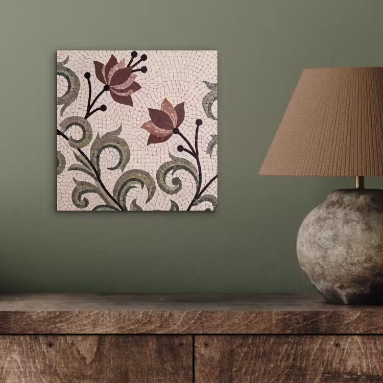 Aluminium schilderij - Bloemen - Mozaïek - Patroon - Abstract - Groen — 3